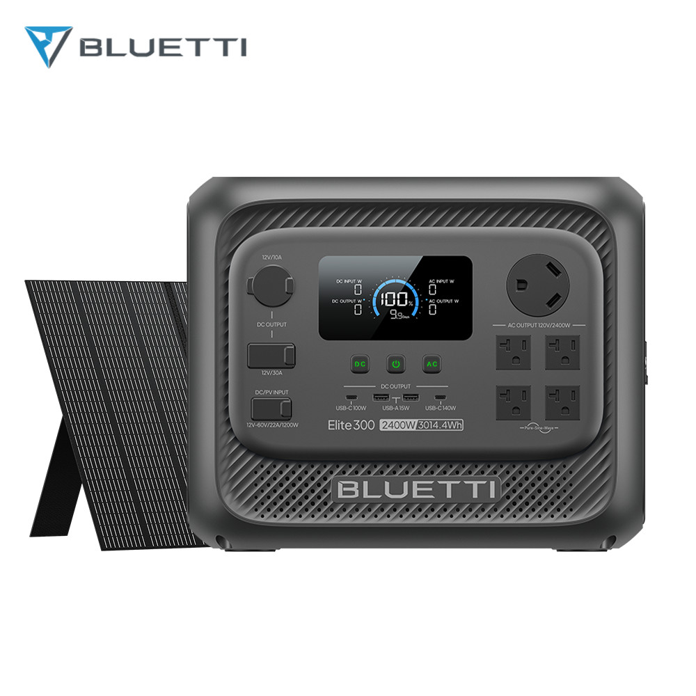 BLUETTI Elite 300 3014Wh Portable Power Station Generator+350W Solar Panel Combo