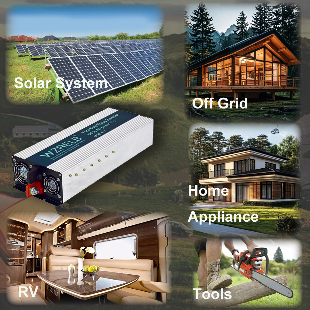 36V to 120V Pure Sine Wave Inverter 4000W Power Camp Motor Car Home Solar System