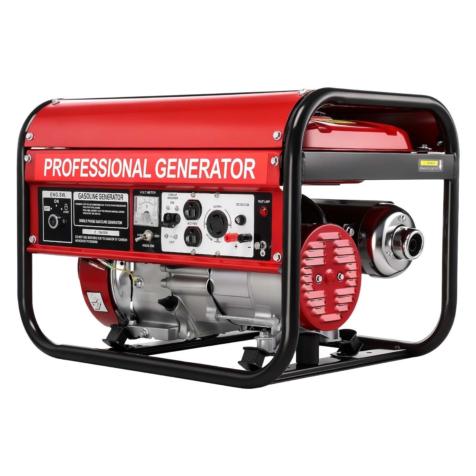 5000W Portable Inverter Generator Gas Powered Quiet for Home Backup Construction