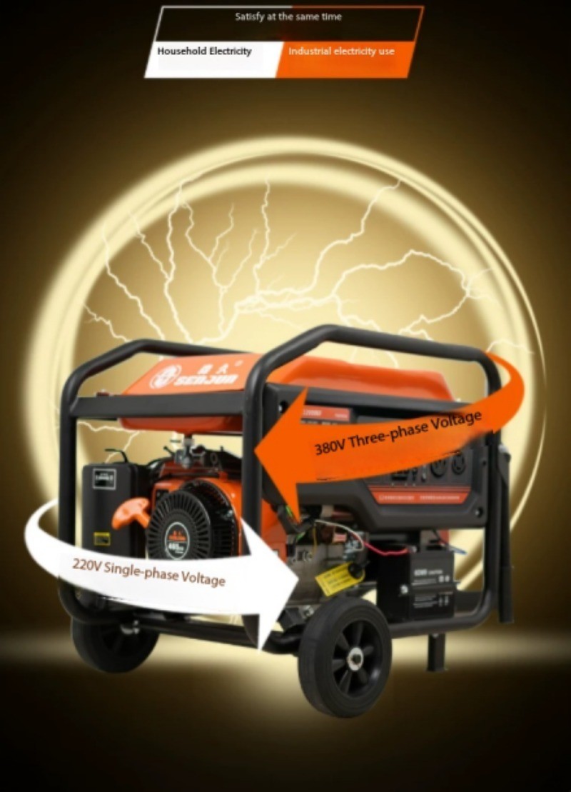 220V Single-Phase Electric Start Generator for Construction Emergencies