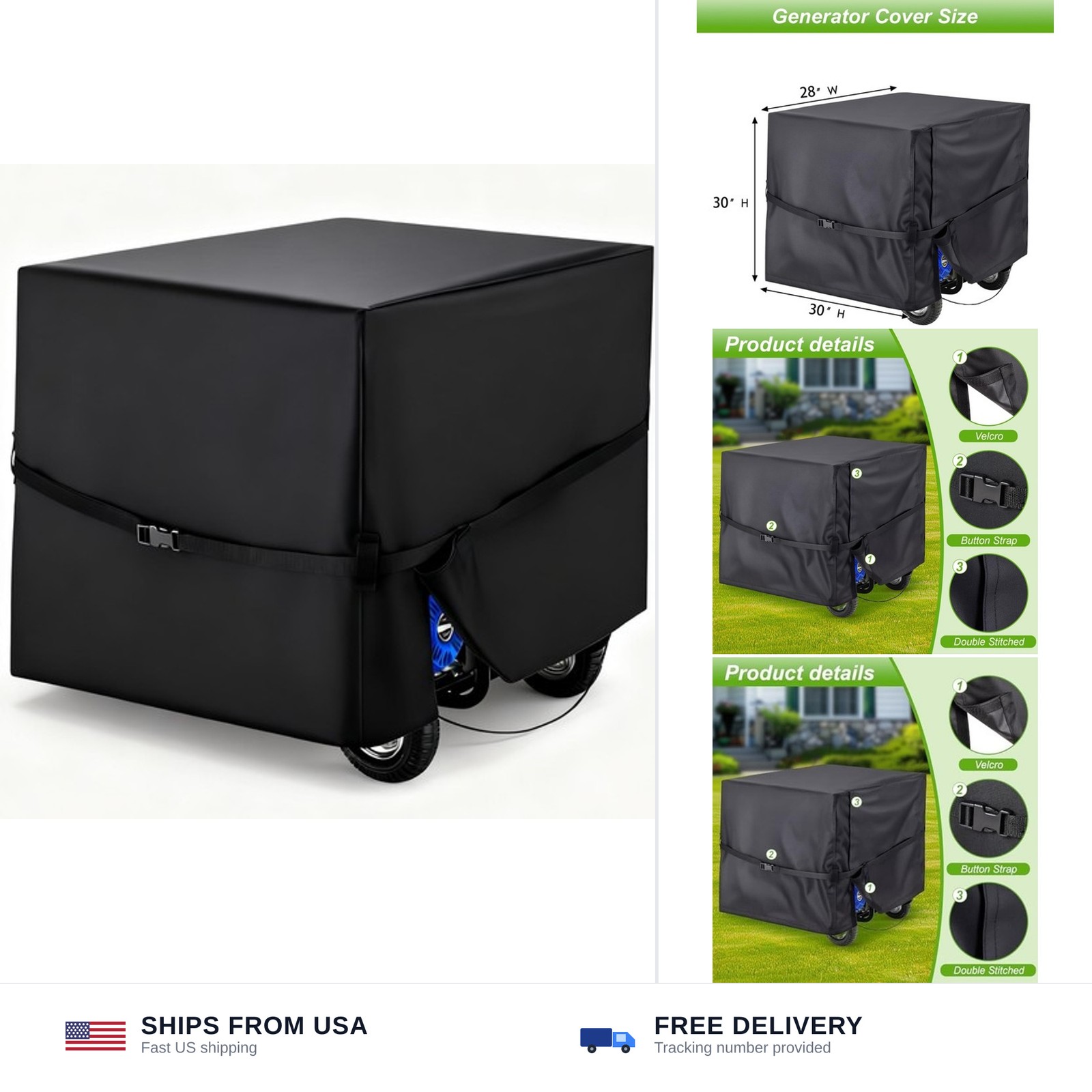 DVBB Outdoor Generator Covers Waterproof Heavy Duty 900D Oxford Portable Gene…