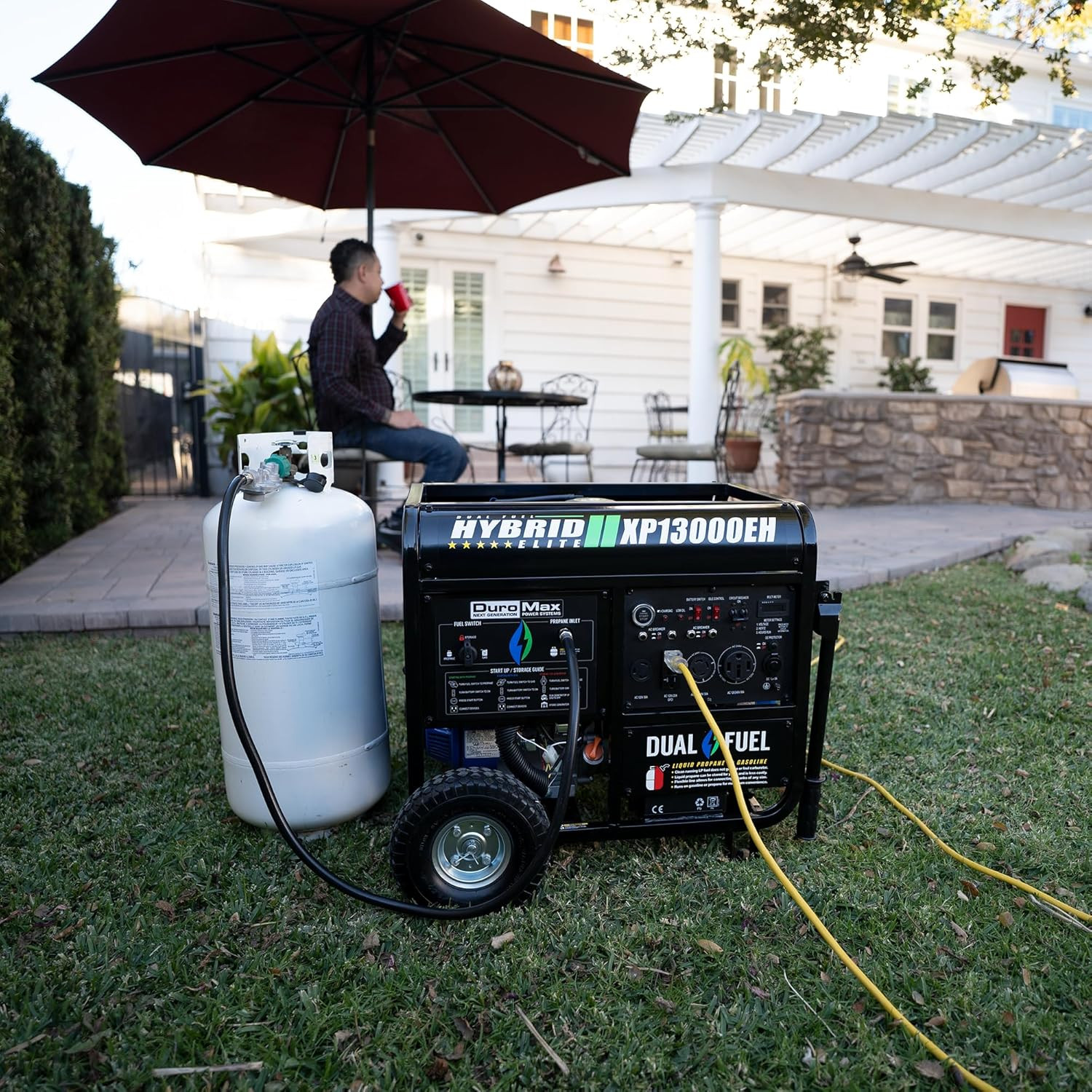 DuroMax XP13000EH 13,000-Watt Dual Fuel Portable Generator