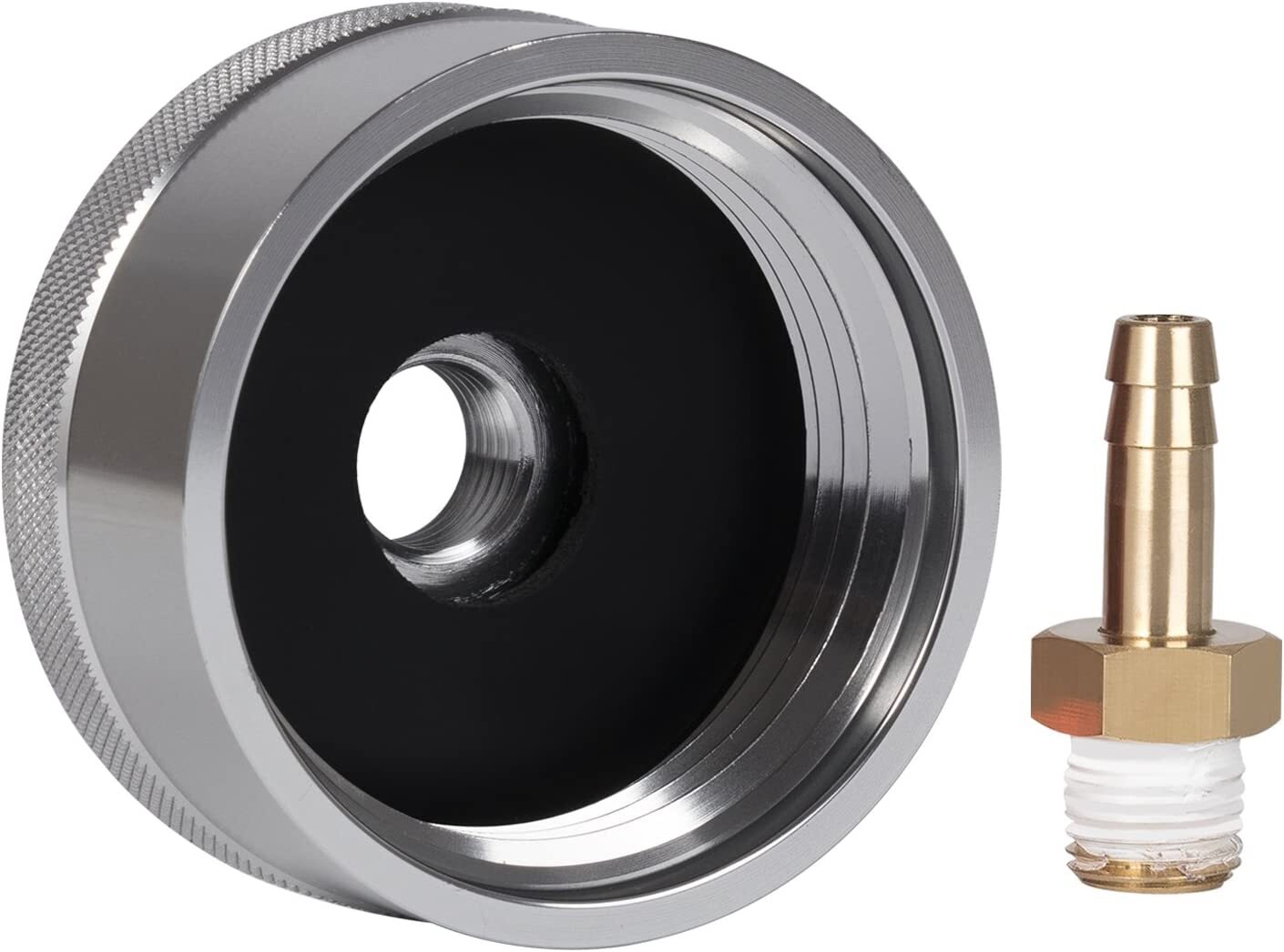 Aluminum Extended Run Fuel Gas Cap w/ Brass Hose For Yamaha EF2000is EF1000is