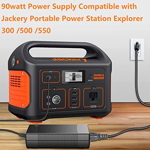 for Jackery 300/500/550 Charger,24V 90W AC Adapter for Jackery Portable Power