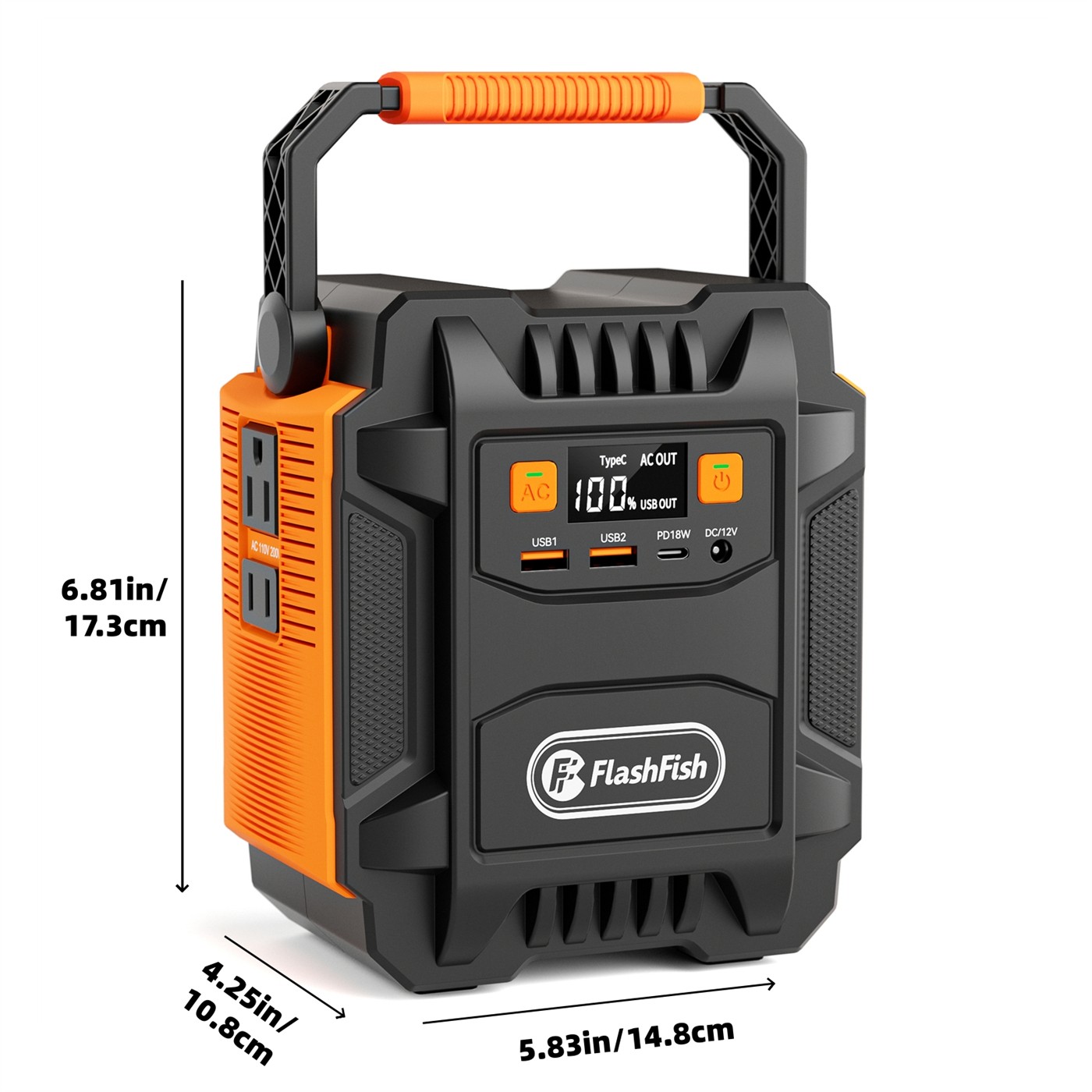 FlashFish A201 200W 172Wh Solar Generator With Solar Panel 60W 18V for Camping