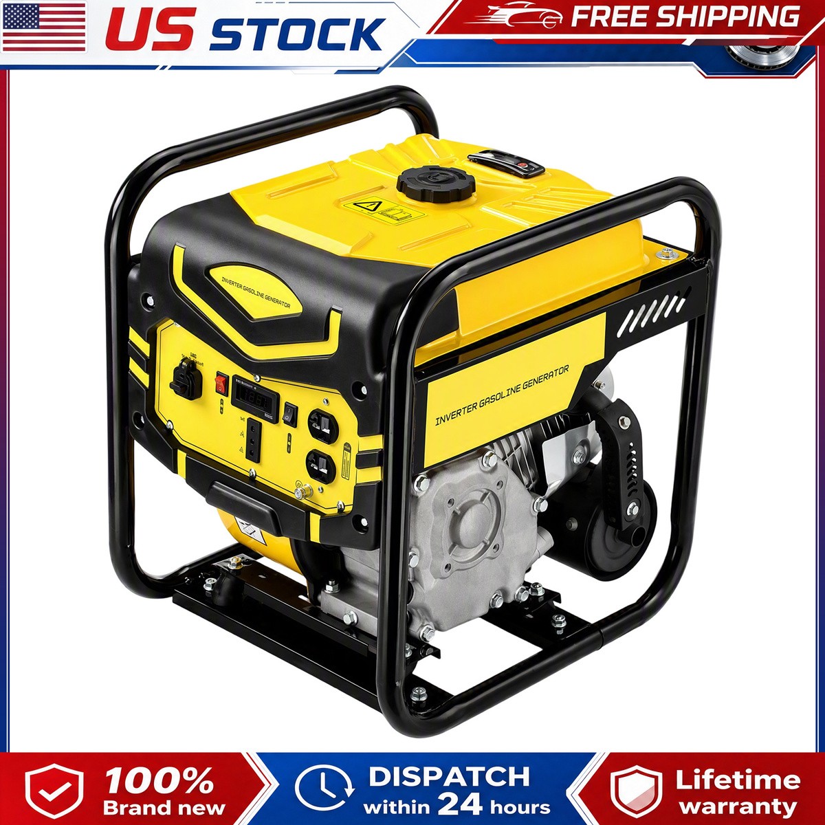 For Home Backup Recreation Quiet Inverter Generator Gasoline Powered 110V Outlet