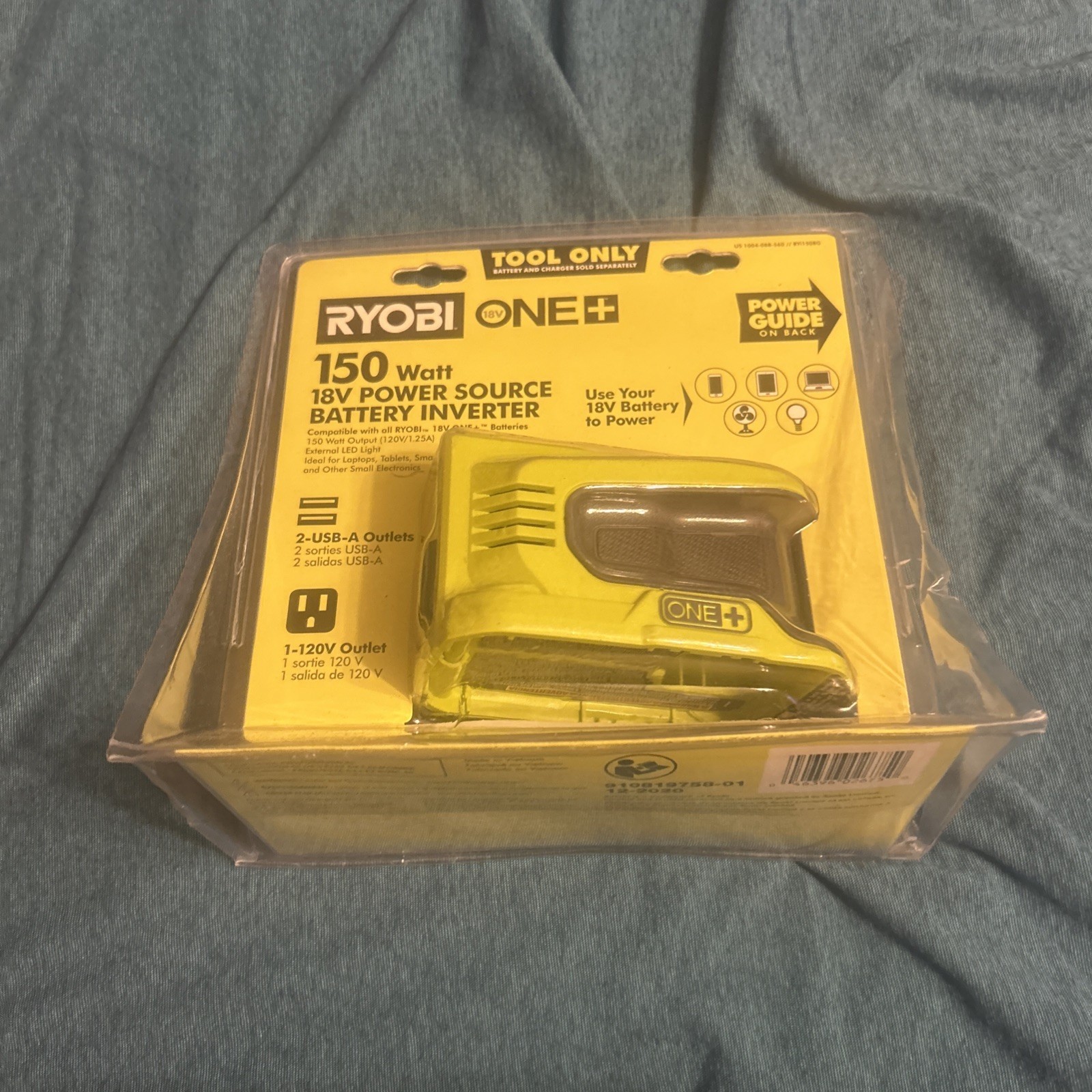 Ryobi RYI150BG ONE+ 18V 150 Watt Battery Inverter Tool Only NEW SEALED