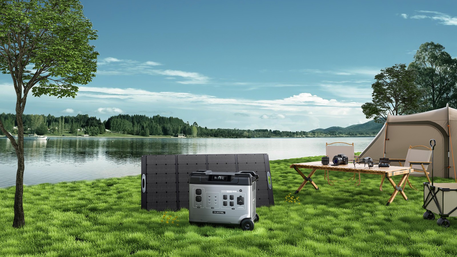 Solar Generator 5120Wh OUKITEL AC P5000 3600W Used Portable PowerStation LiFePO4