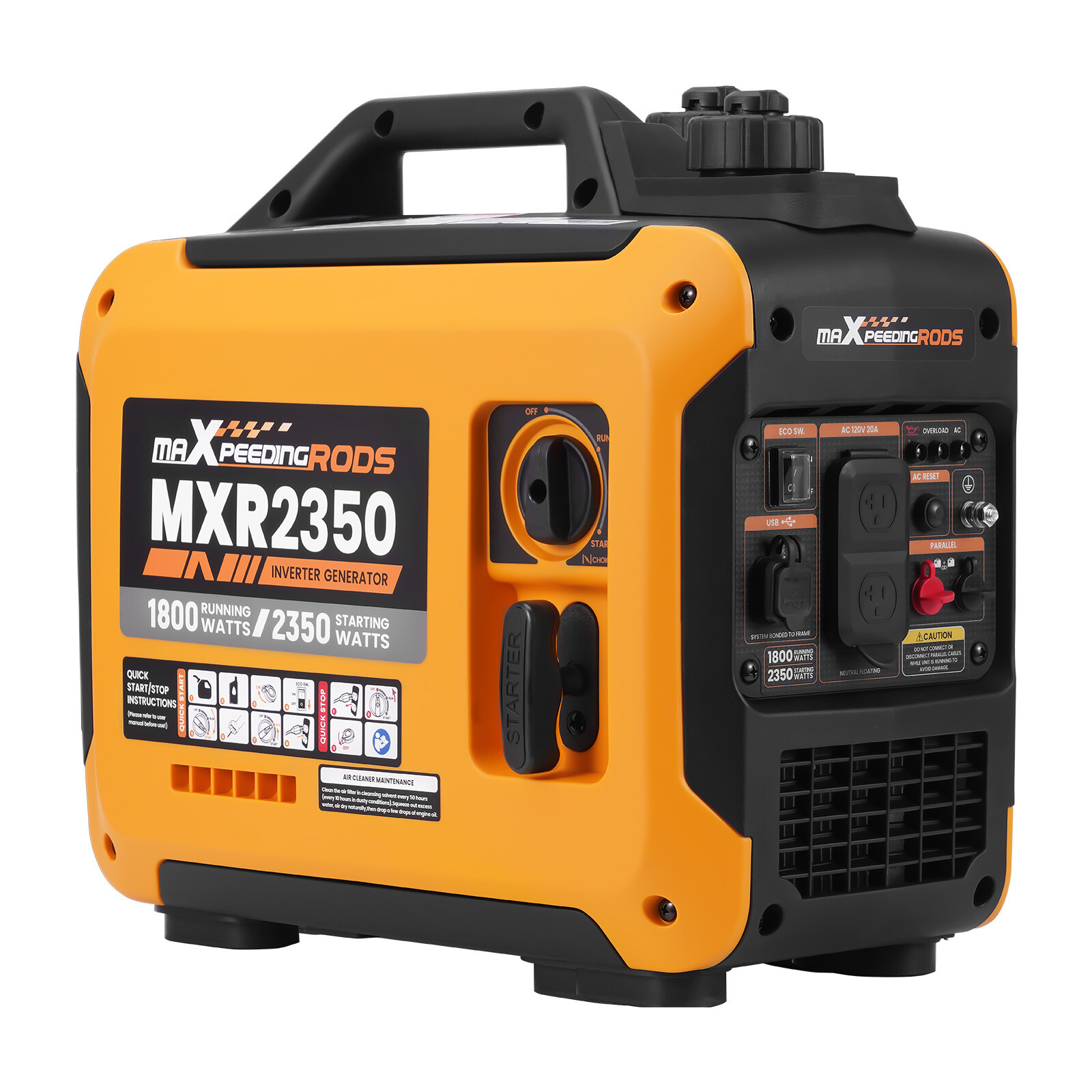 Inverter Generator 2350W Peak Clean Power Gas Powered Parallel Ready RV Camping