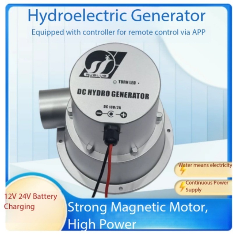 12V/24V Turbine-Type Water-Powered Generator for Outdoor and Home Use
