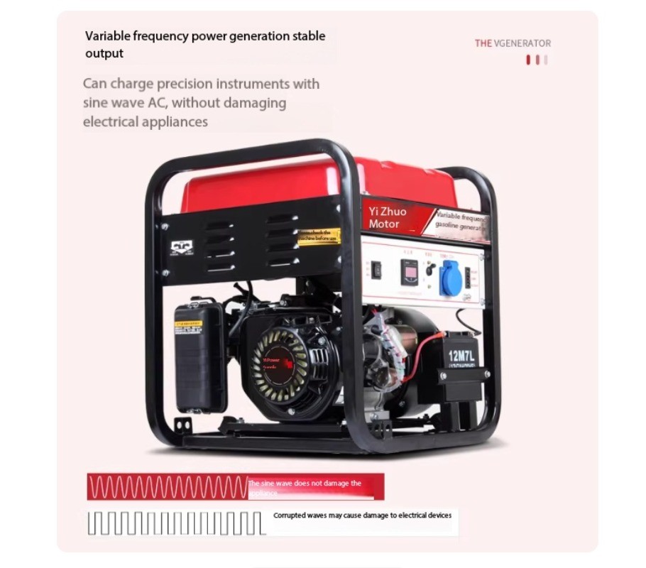 Gasoline Generator 220V Home Use Small Single-Phase 380V Dual Voltage 3KW