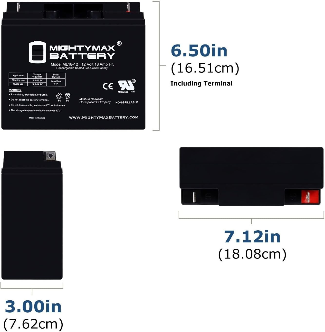 Compact 12V 18AH SLA Battery – Maintenance Free & Shock Resistant Power Source