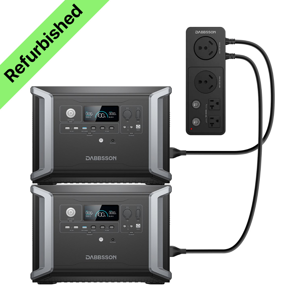 Power Station 4660Wh 4000W w/ Parallel Connector LFP Battery for Home Outdoor