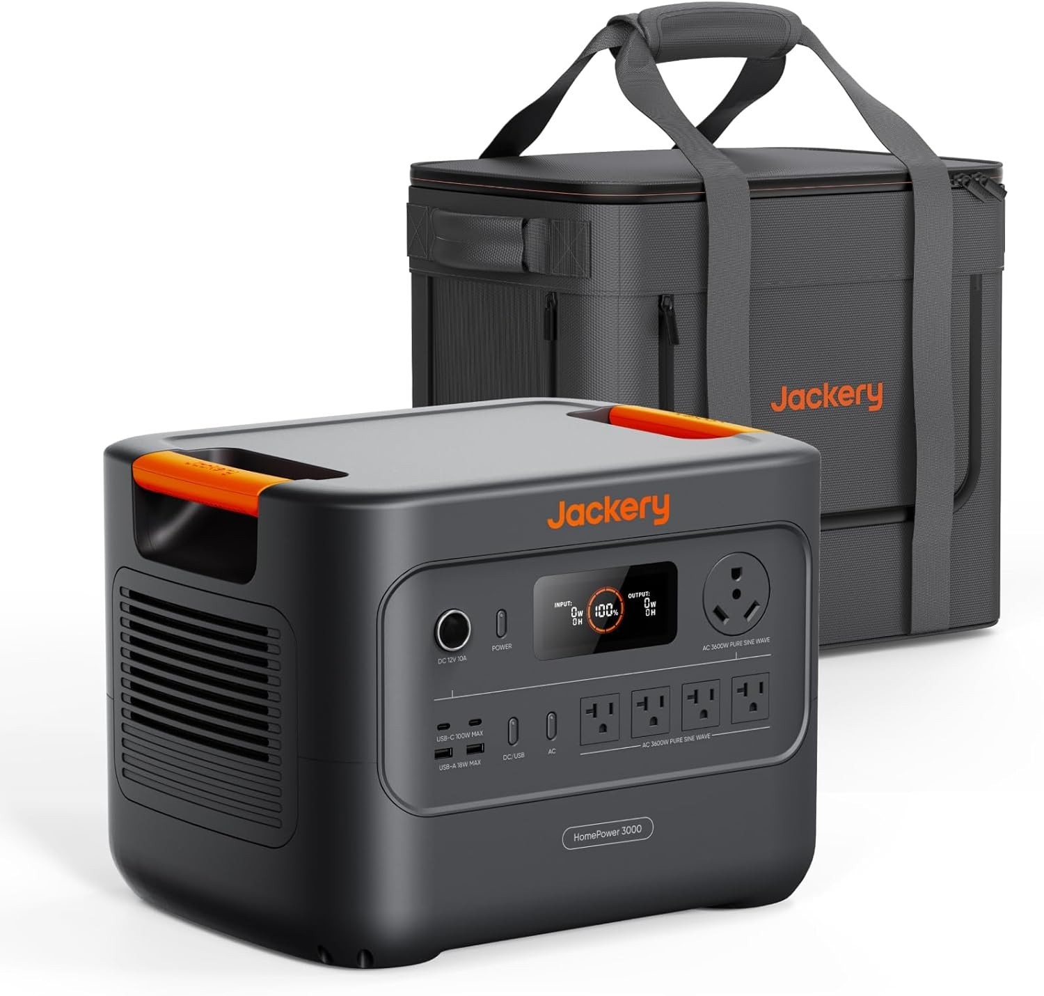 Jackery HomePower 3000 Portable Power Station with Extreme Guard Carrying Bag