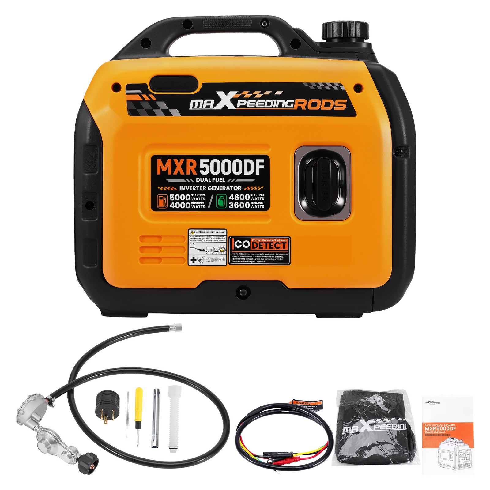 5000W Dual Fuel Generator – Lightweight & Compact for Trunk Storage & RV