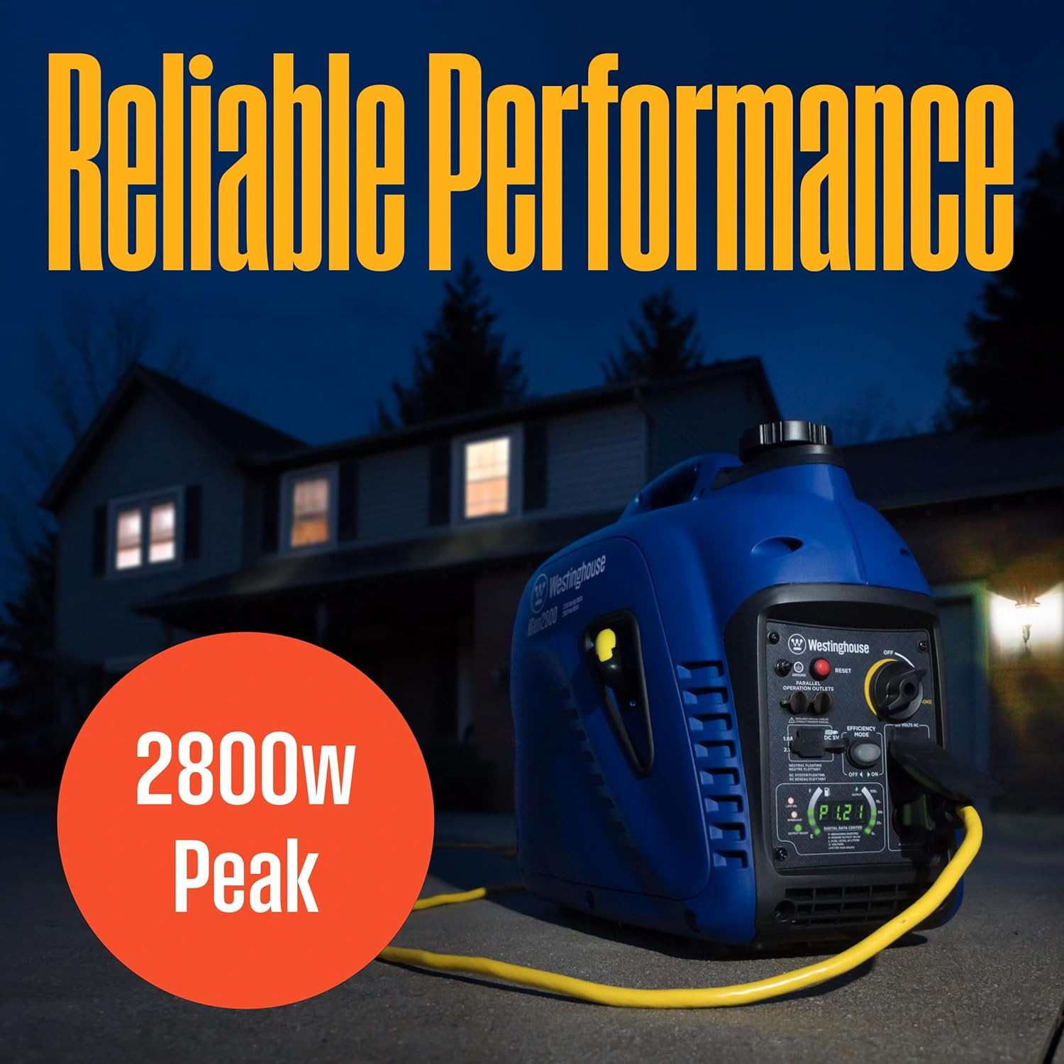 Westinghouse 2800 Peak Watt Super Quiet & Lightweight Portable Inverter Generato