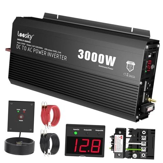 3000 Watt Power Inverter 3000W 12V DC to 110V 120V AC 3000 Watt Inverter