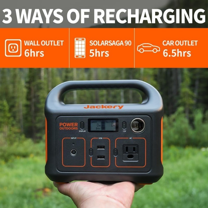 Portable Power Station 290Wh Backup Lithium Battery 110V/200W Pure Sine Wave AC