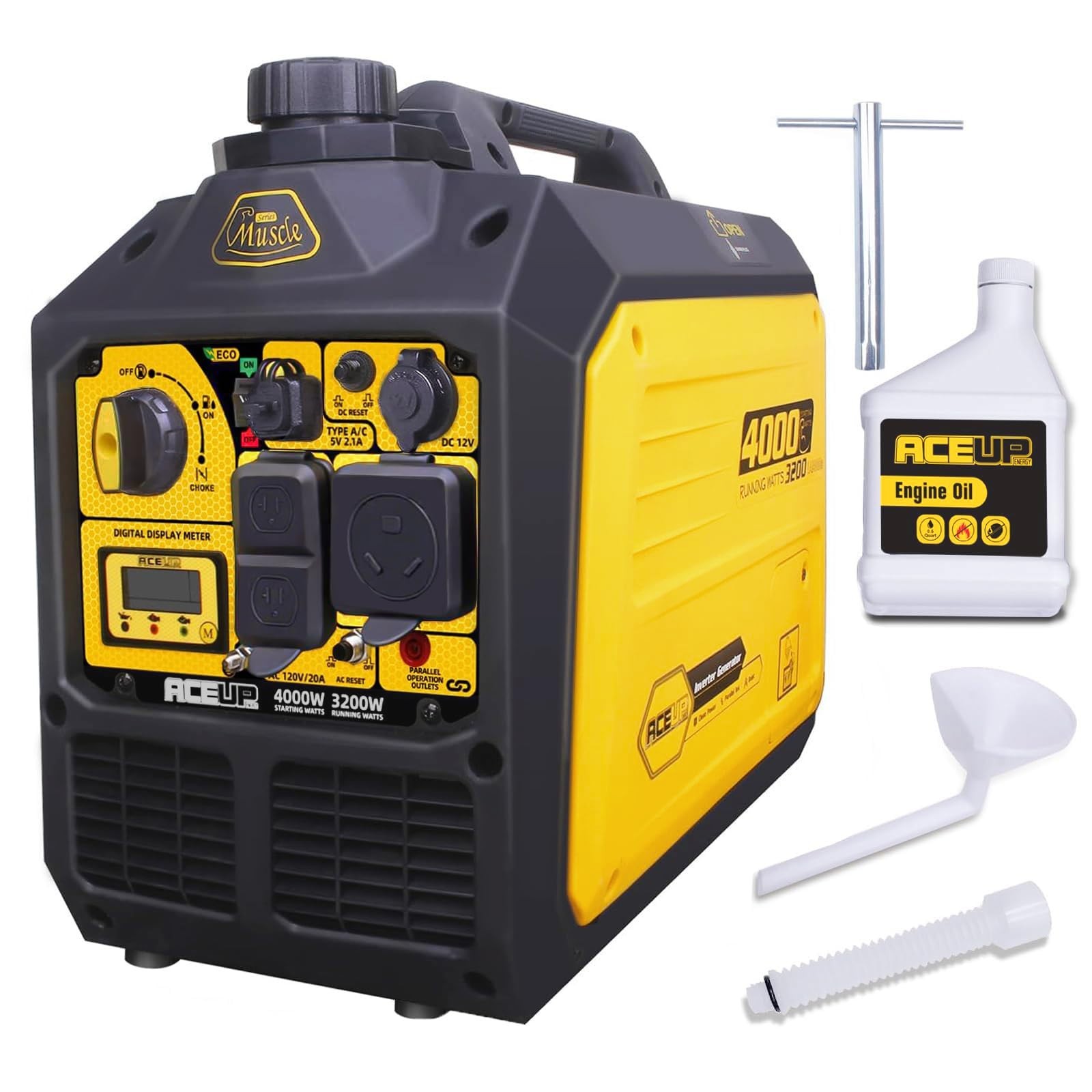 4000 Watt Gas Inverter Generator Portable Quiet EPA RV-Ready Emergency Hurricane