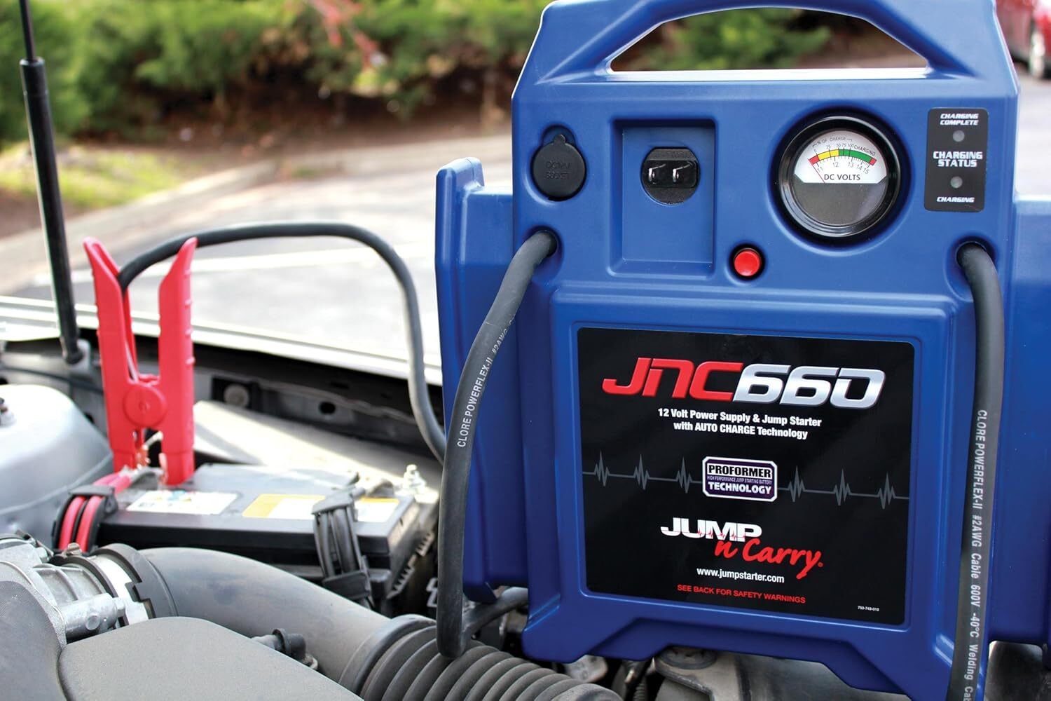 Clore Automotive Jump-N-Carry JNC660 1700 Peak Amp 12 Volt Jump Starter, Blue..