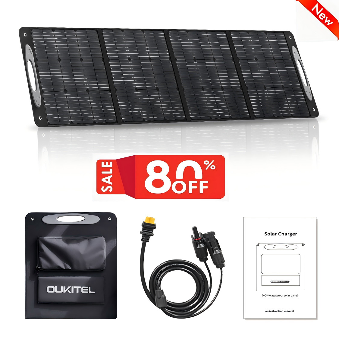 Solar Panel Portable Foldable 100W 200W 400W for Camper Van RV Trailer Camping