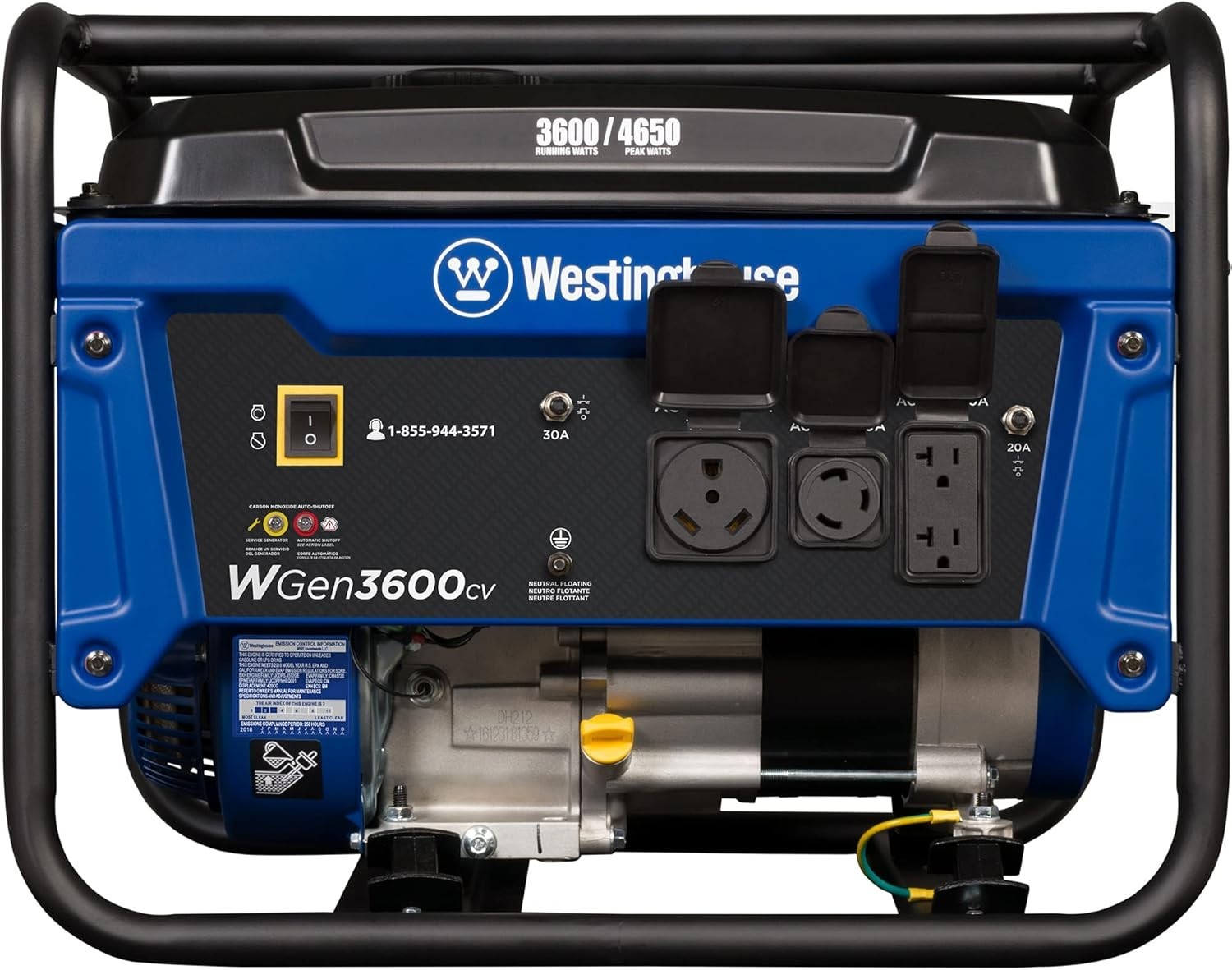 Westinghouse WGen3600v 4,650-W Portable RV Ready Gas Powered Generator Home RV