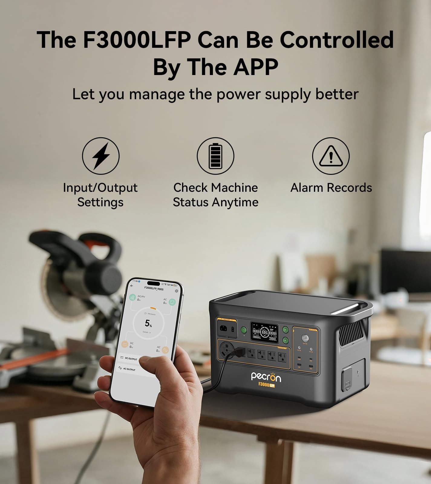 3072Wh 3600W Pecron F3000LFP Portable Power Station w/200W Solar Panel*3 RV