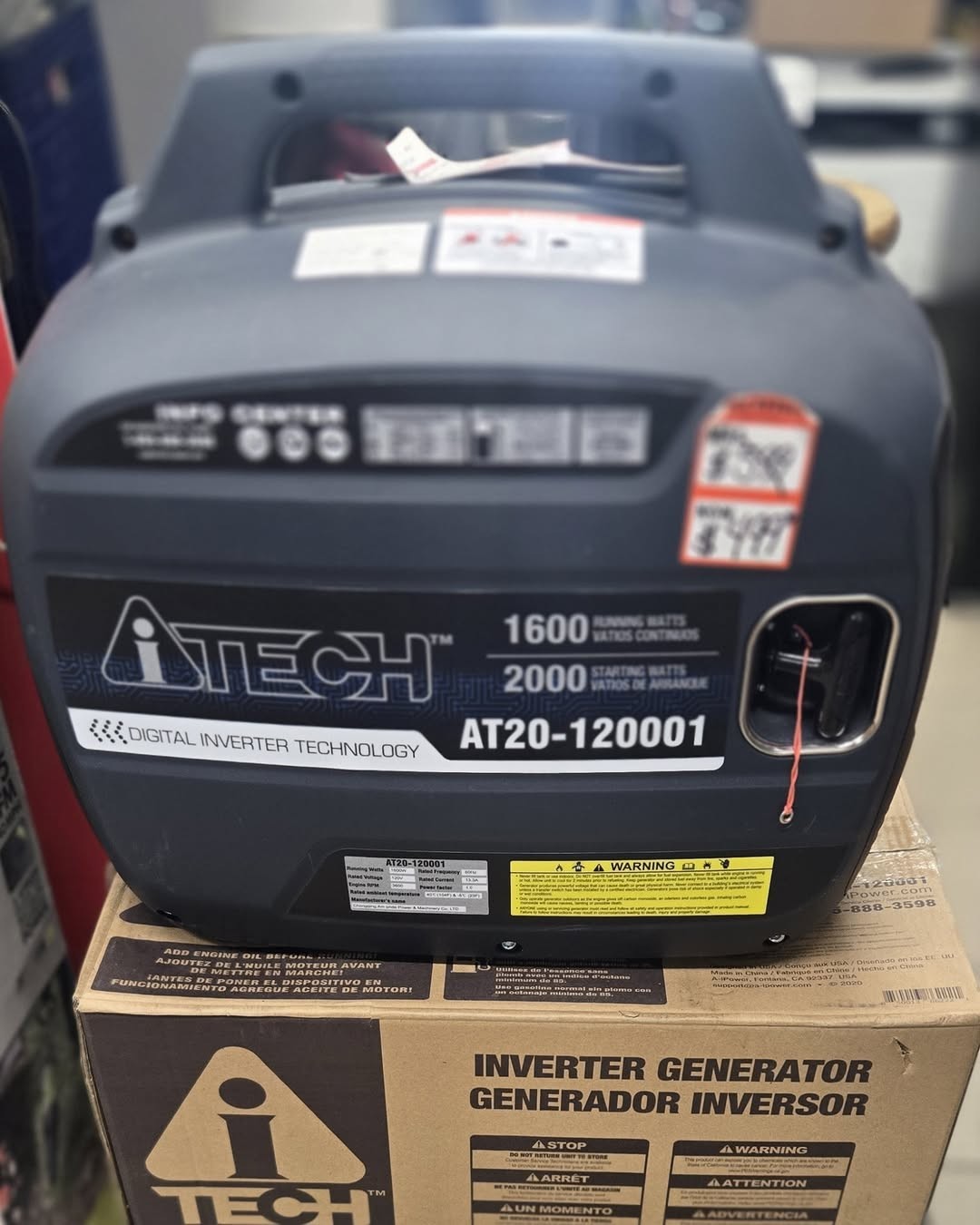 iTech AT20-120001 Digital Inverter Generator 1600W/2000W Black