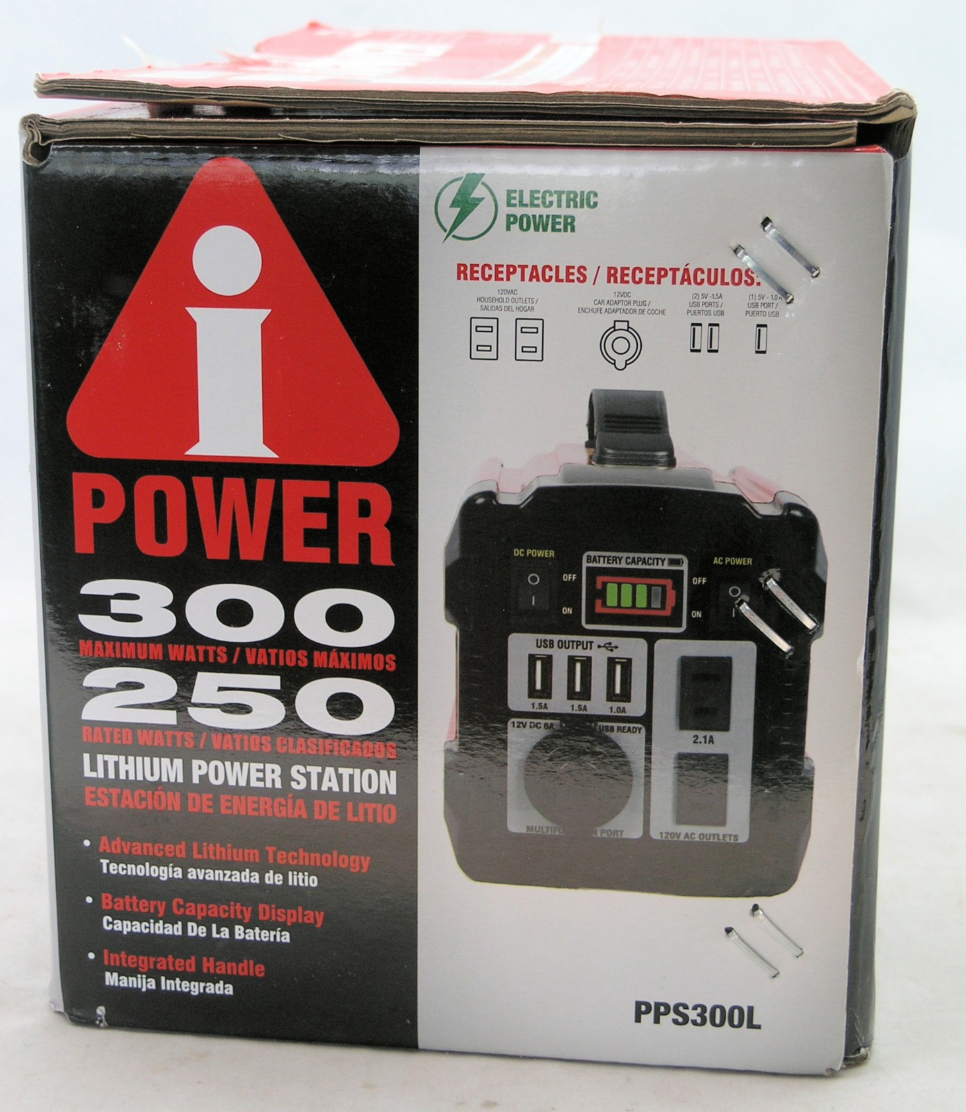 A-iPower PPS300L 300W Li-ion Manual Start Battery Powered Inverter Generator