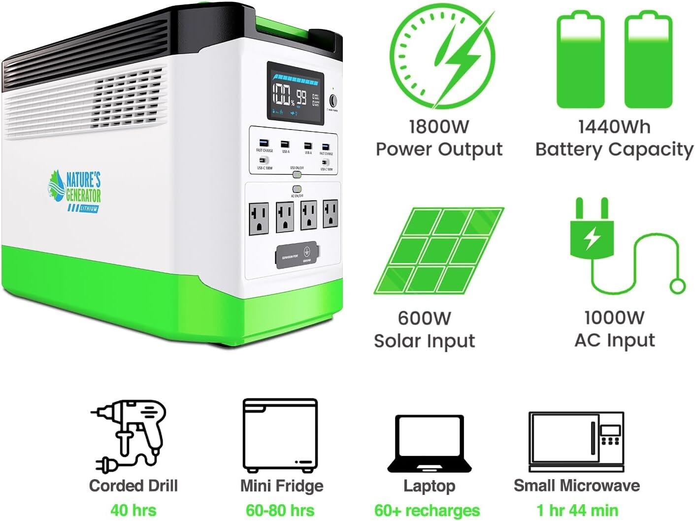 Nature’s Generator Lithium 1800