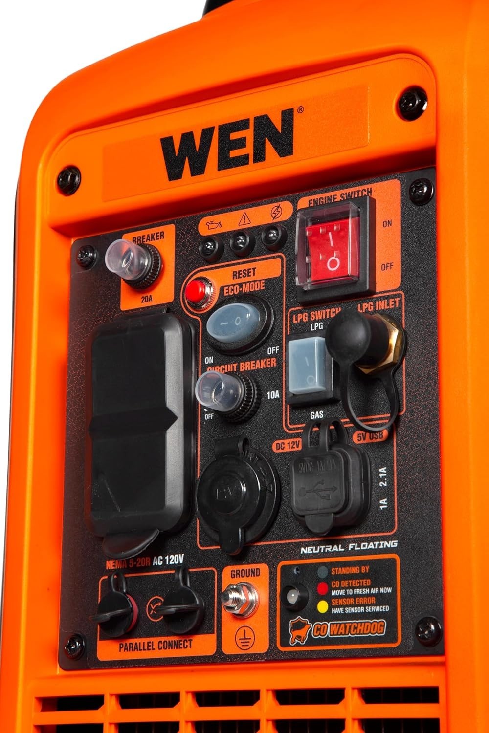 WEN 2,800-W Quiet Portable Dual Fuel Inverter Generator, Lightweight, CO Sensor