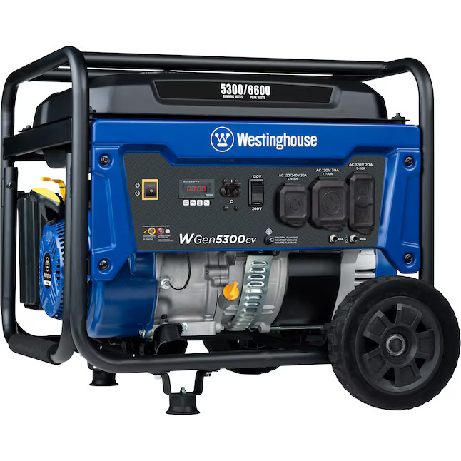 Westinghouse WGen5300cv Recoil Start 6600 Starting / 5300 Running Watt Gasoline