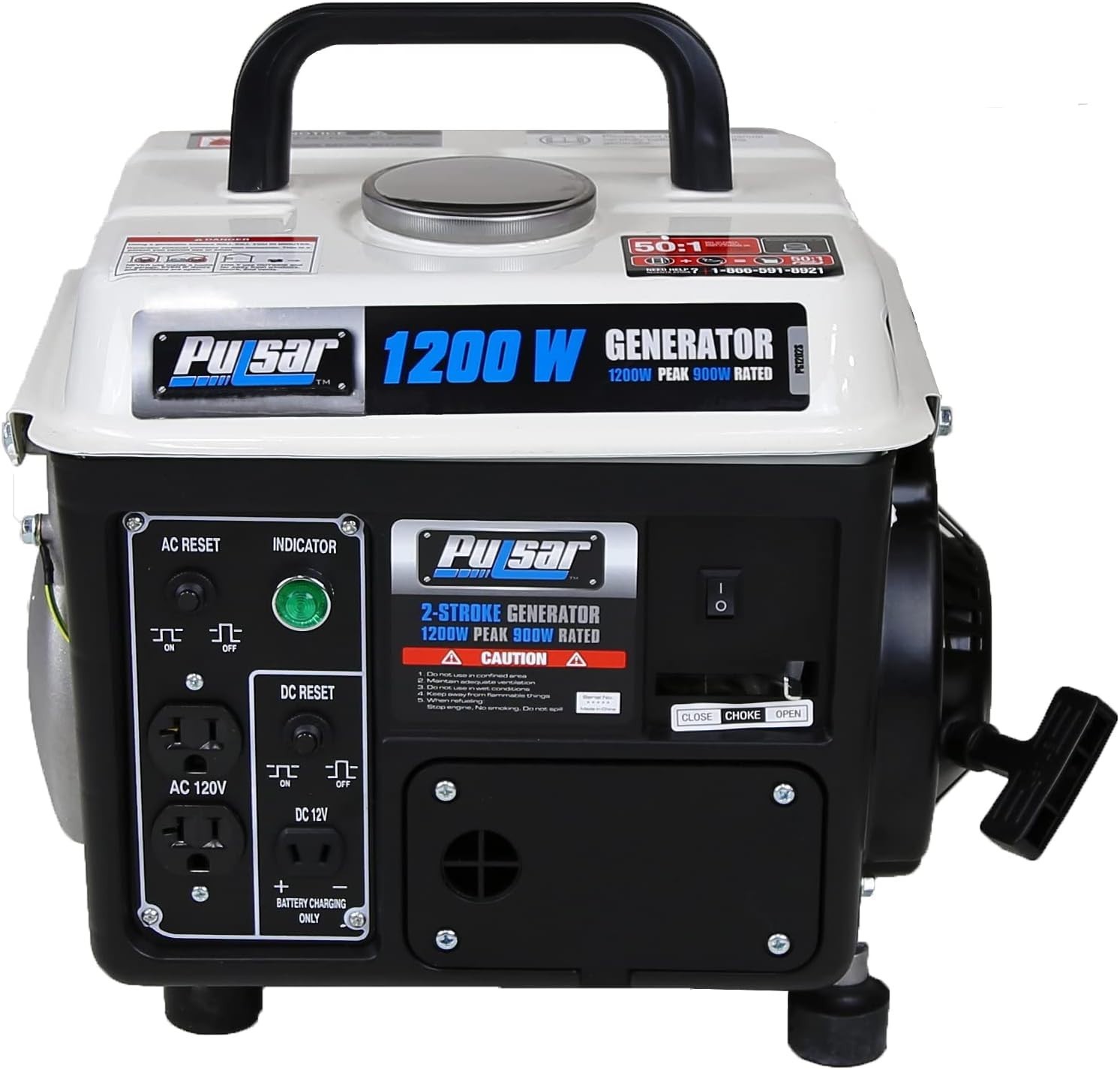 Durable 2-Stroke Portable Generator, 1200 Watts – Ideal for Outdoor Adventures