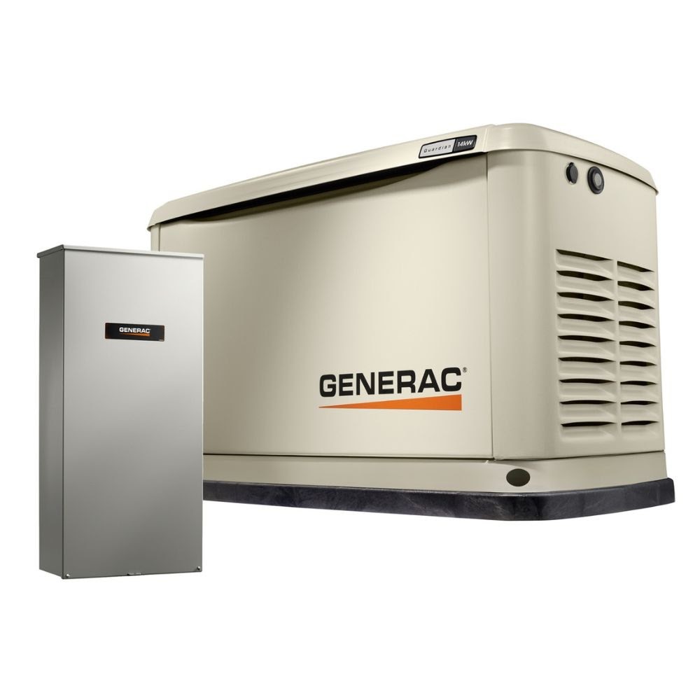 Generac 7291 26kW Air-Cooled Guardian Standby Generator 200A Transfer Switch