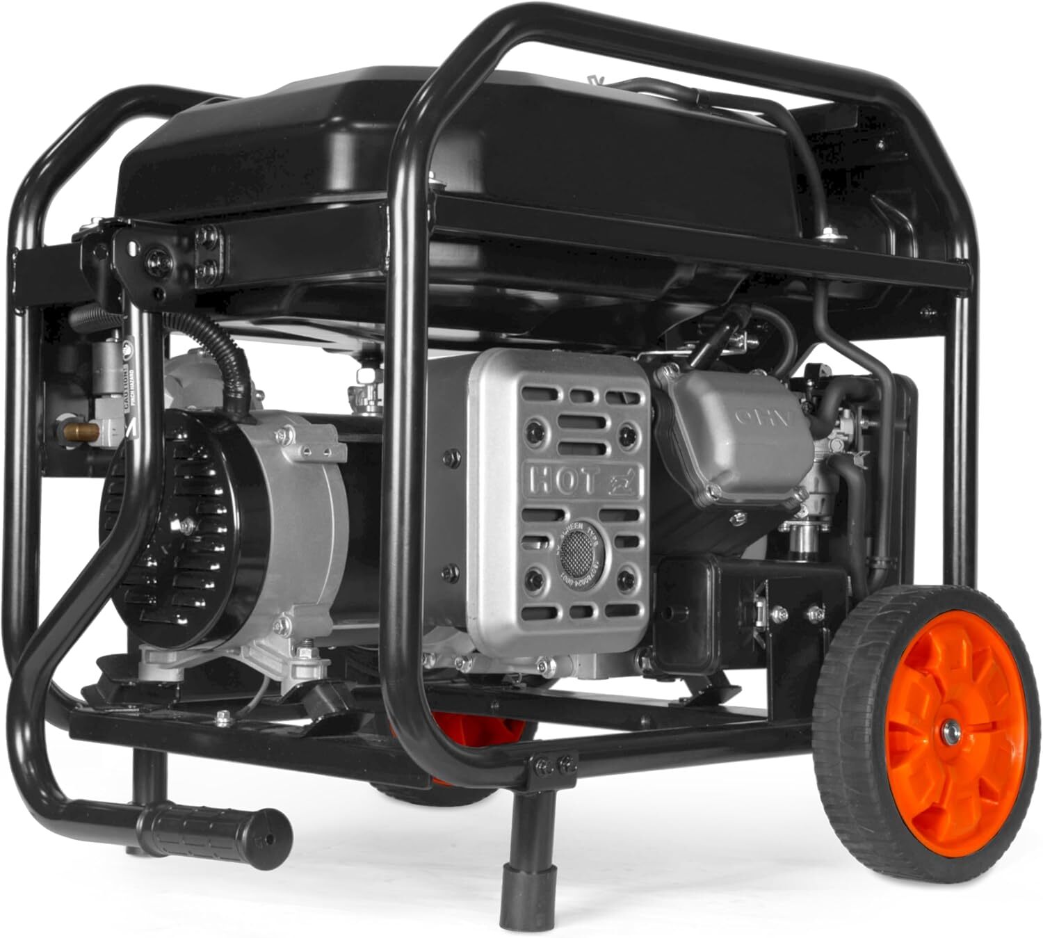 WEN 5,600-W Portable RV Ready Dual Fuel Gas Generator, Electric Start, CO Sensor