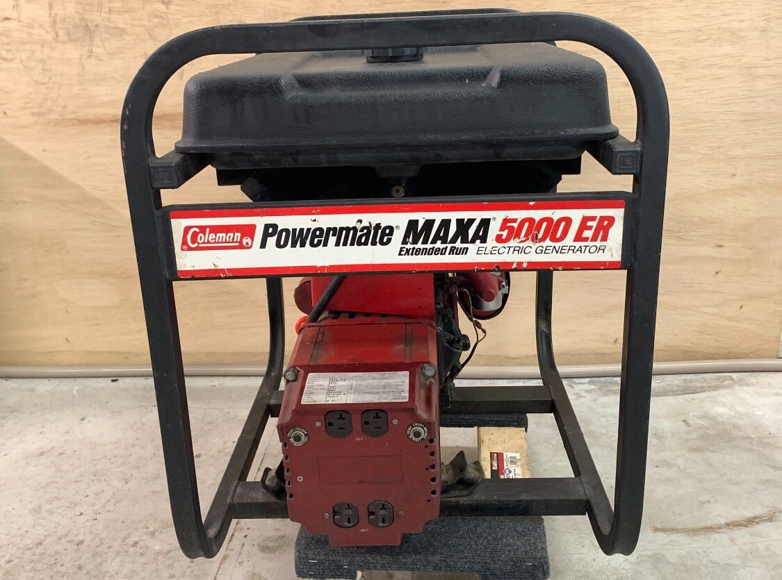 COLEMAN POWERMATE GENERATOR 5000 MAXA ER – 10 HP TECUMSEH ENGINE – MADE IN USA