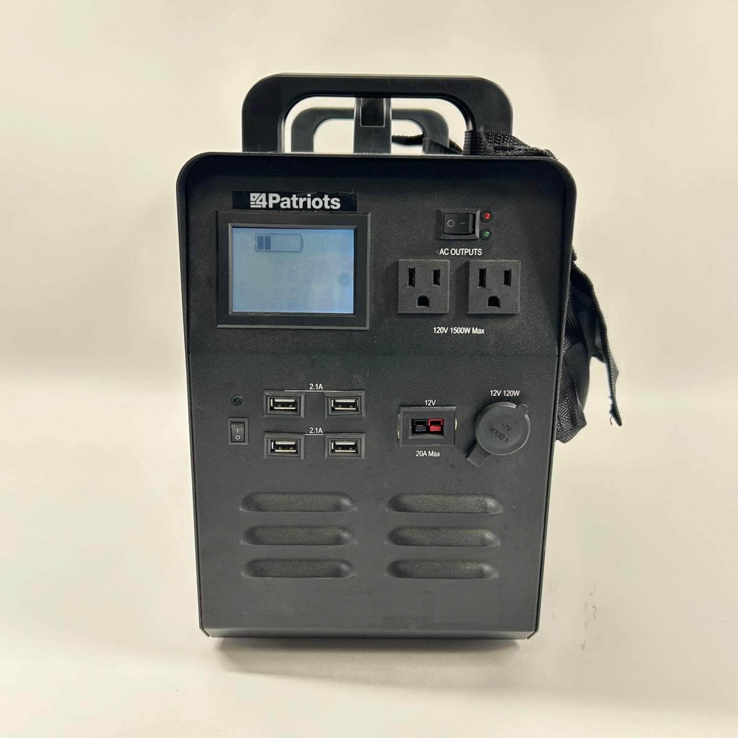 4Patriots 1800w 12v Portable Power Generator MPG-4.0 NO SOLAR PANELS