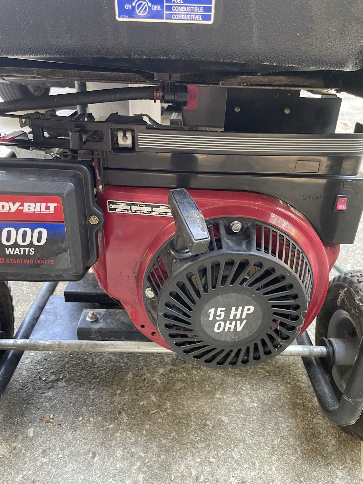 Troybilt 8000w Generator Works Great New Battery