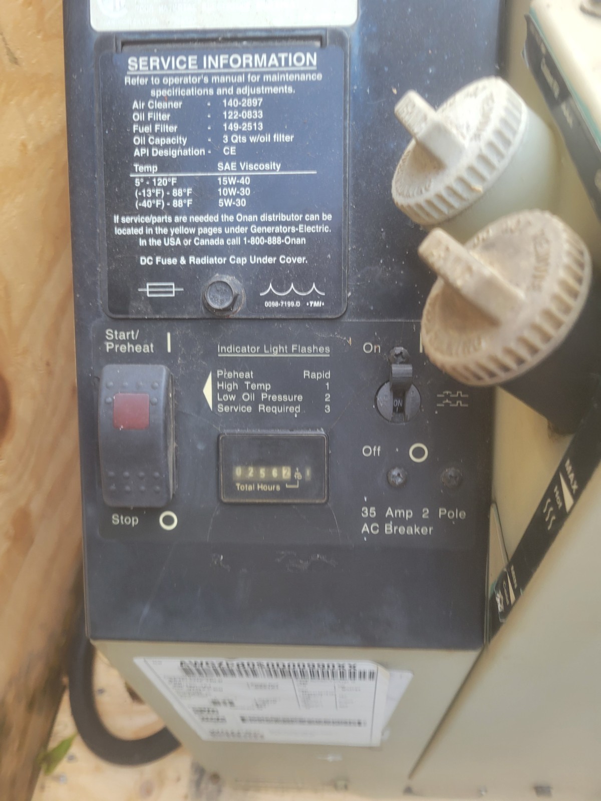 CUMMINS ONAN QUIET DIESEL 7500 GENERATOR — ONLY 256 HOURS