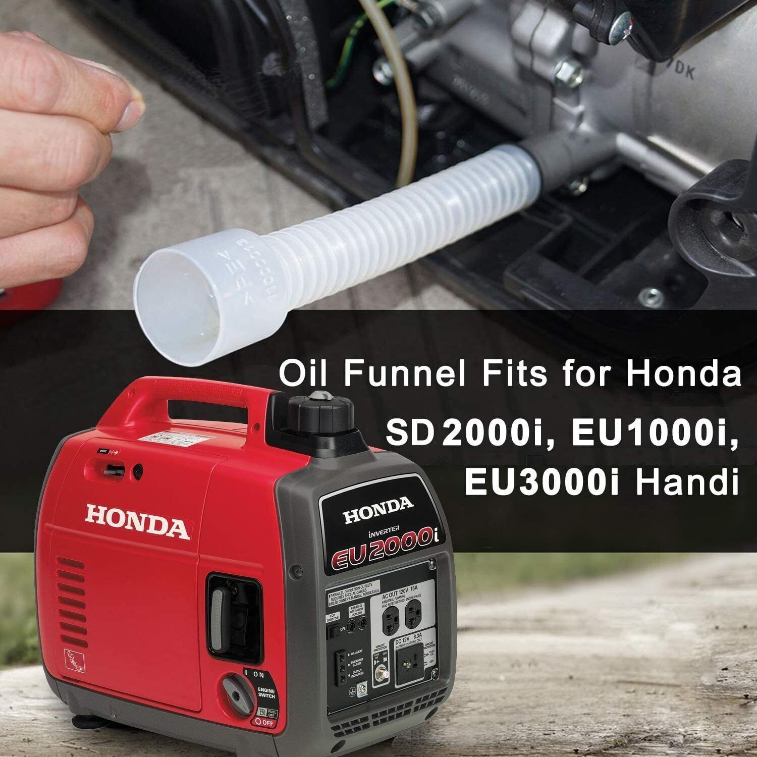 Mess Free Oil Change Funnel Tube Flexible Pipe for Honda EU1000i/2000i Plastic