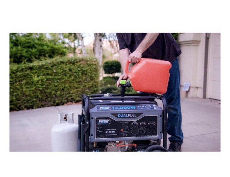 Pulsar 12000 Watt Portable Dual Fuel Propane/Gas Generator Electric Start G12KBN