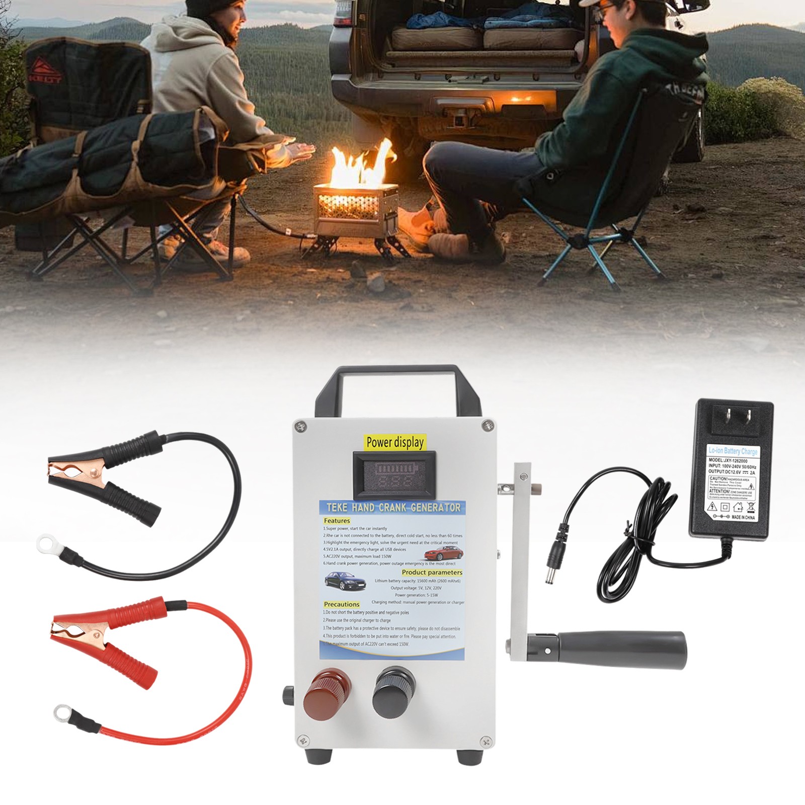 Emergency Survival Power Energy 150W Portable Manual Hand Crank Dynamo Generator