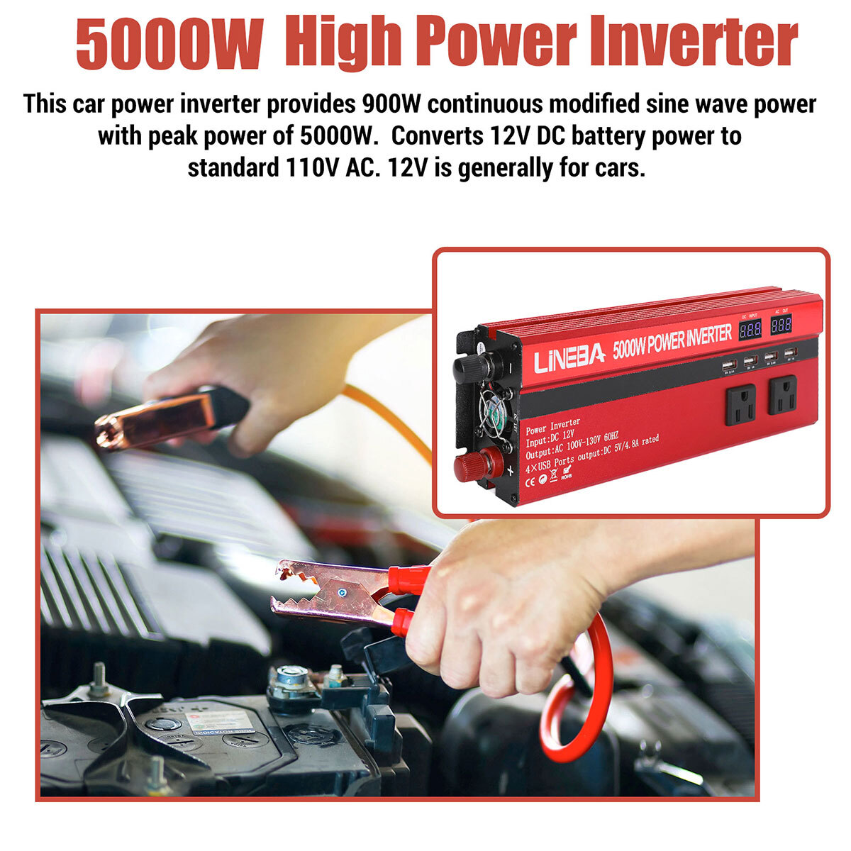 6000W Inverter Solar Panel Kit Solar Power for RV Marine Boat Off Grid System US
