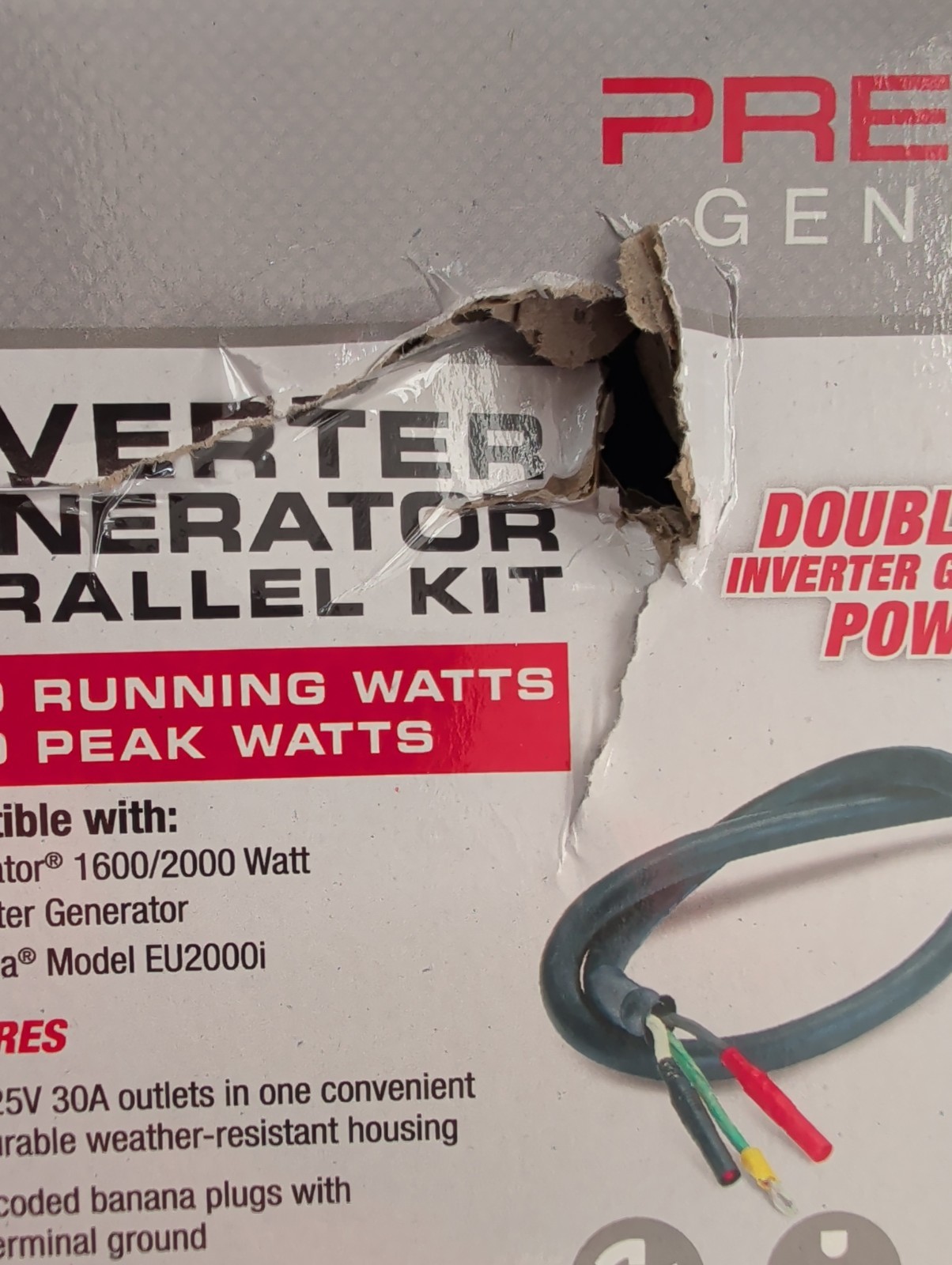 Predator Inverter Generator Parallel Kit, Item 62564 3200 Running, 4000 Peak NEW