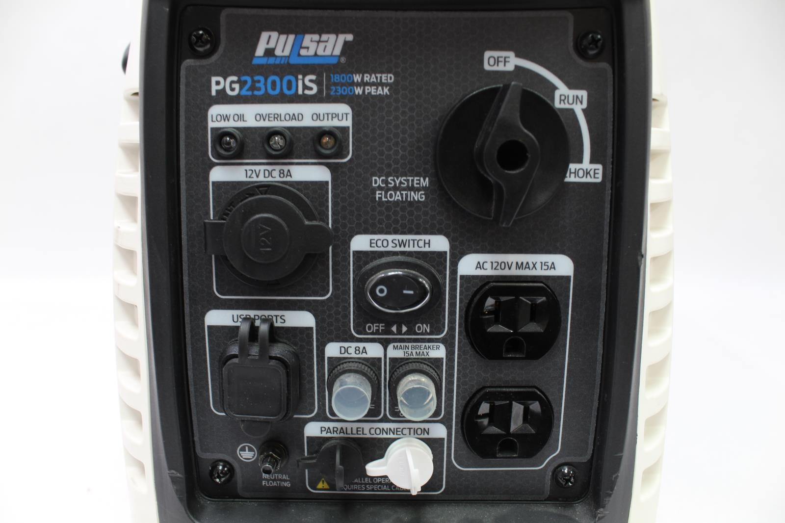 Pulsar PG2300iS Portable Gas-Powered Portable Inverter Generator, 1800W Rated