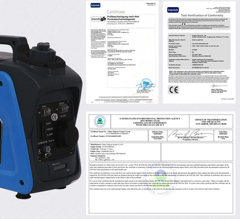 800W Portable Silent Camping Gasoline Power Inverter Generator Set 220V