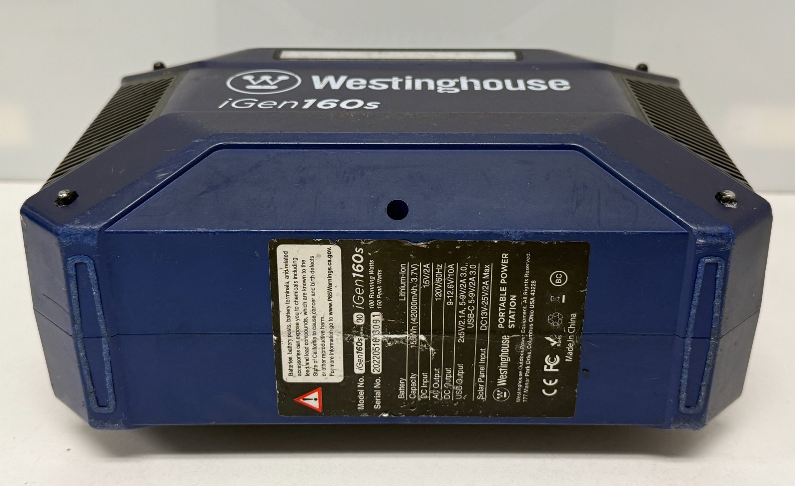 Westinghouse iGen160s Portable Power Station 155Wh 150 Peak Watt – No Charger
