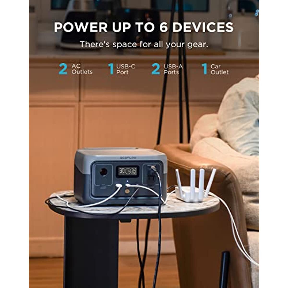 Portable Power Station 2256Wh LiFePO4 Battery/1 Hour Fast Charging Camping RV US