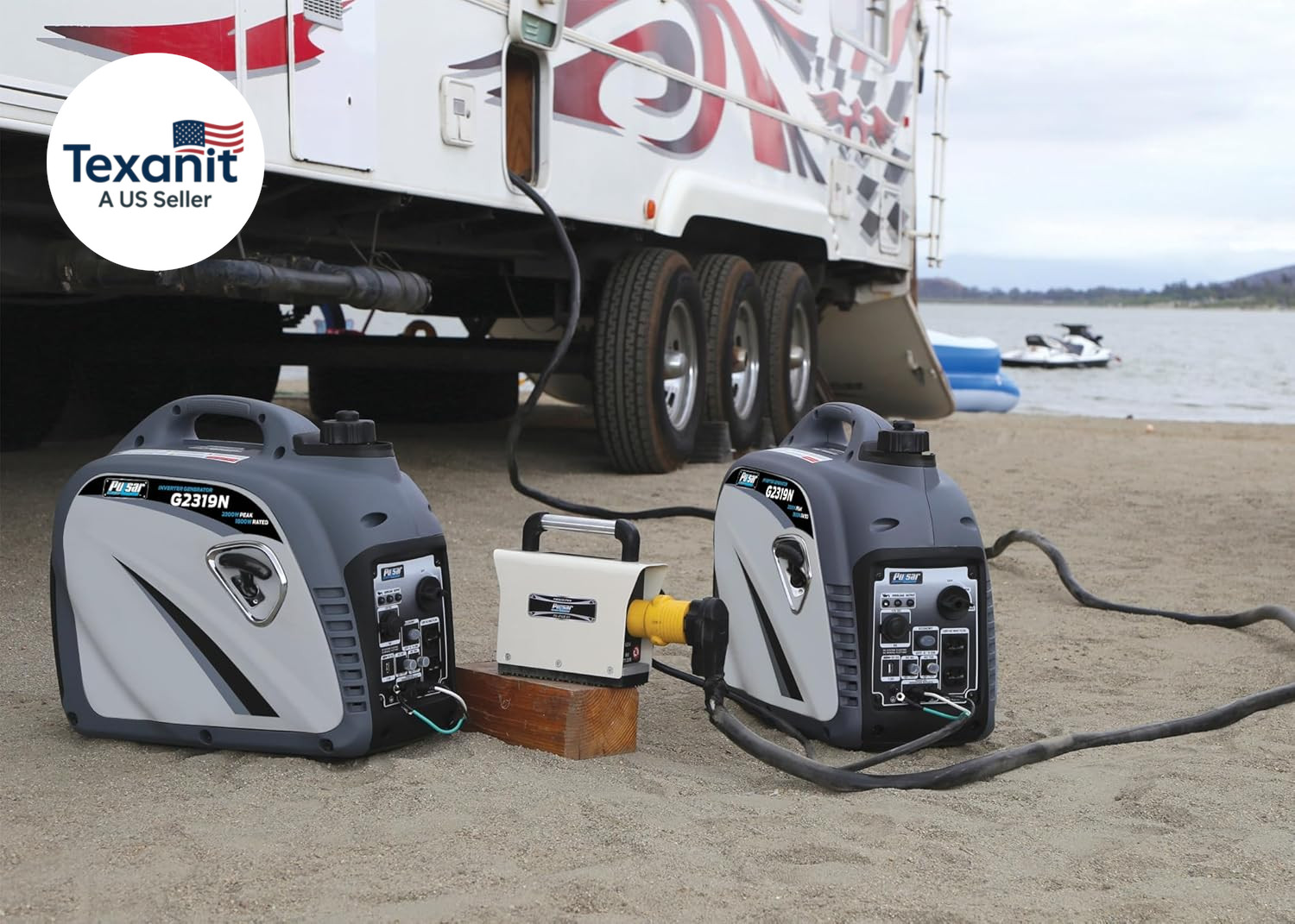 2,300W Portable Gas-Powered Quiet Inverter Generator with USB Outlet & Parallel