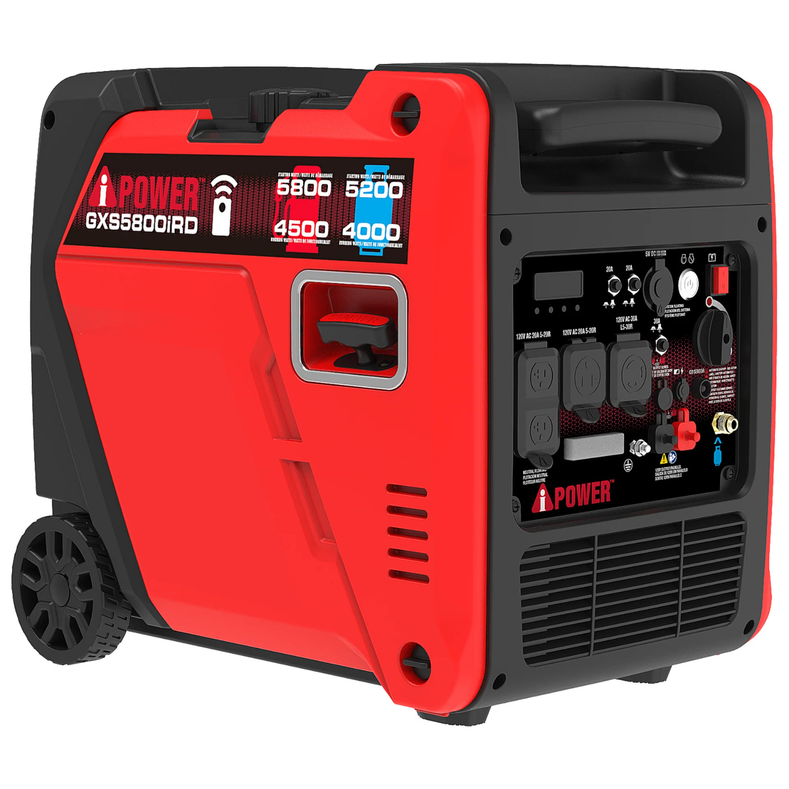 A-iPower GXS5800iRD 5800-Watt Dual Fuel Remote Start Inverter Generator
